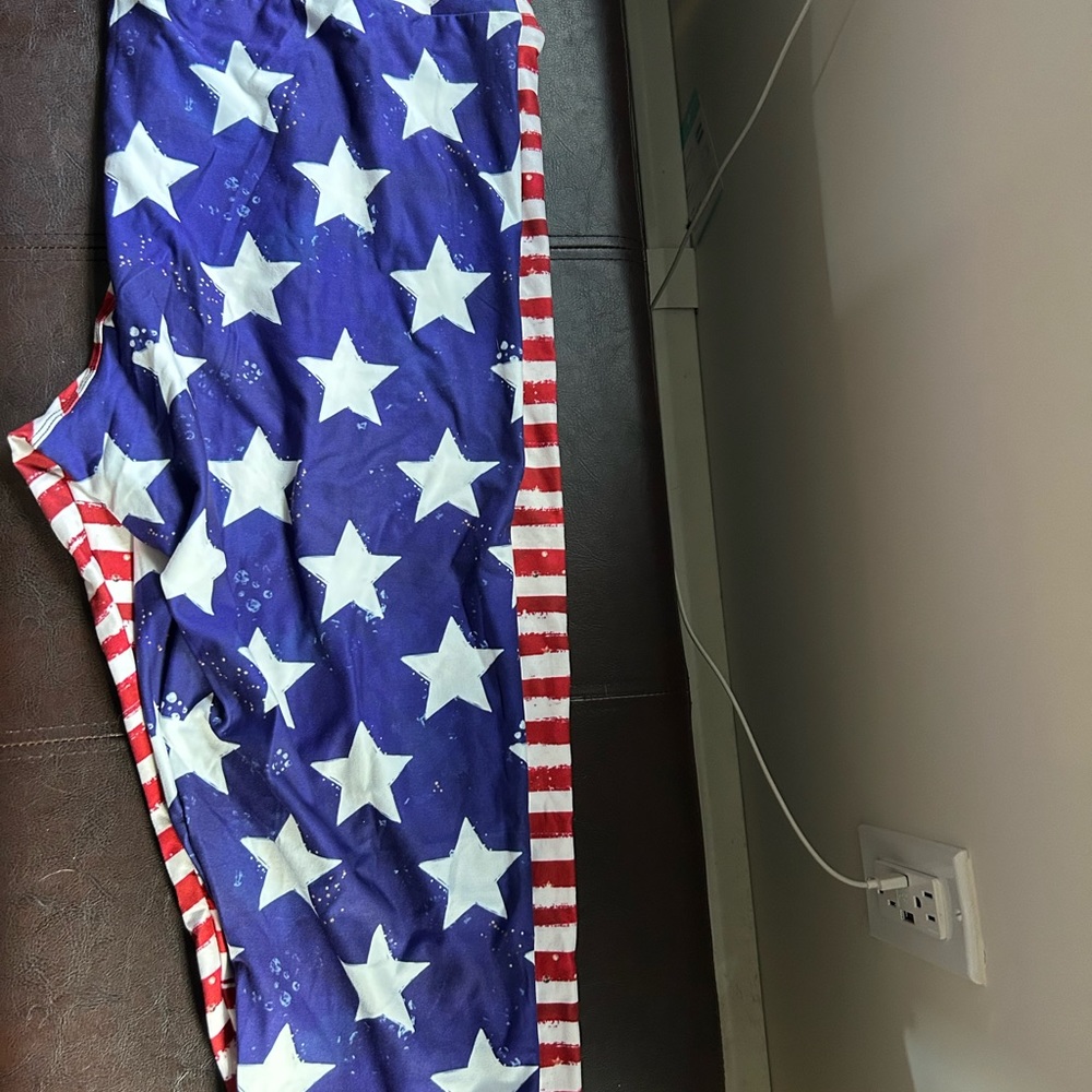 Patriotic capri leggings